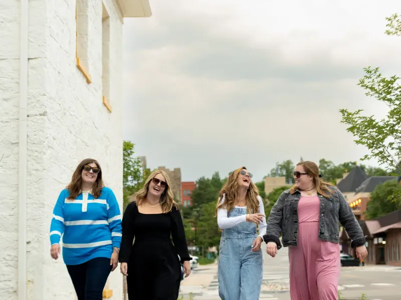 The Reputation Law Group team walking together in downtown Colorado